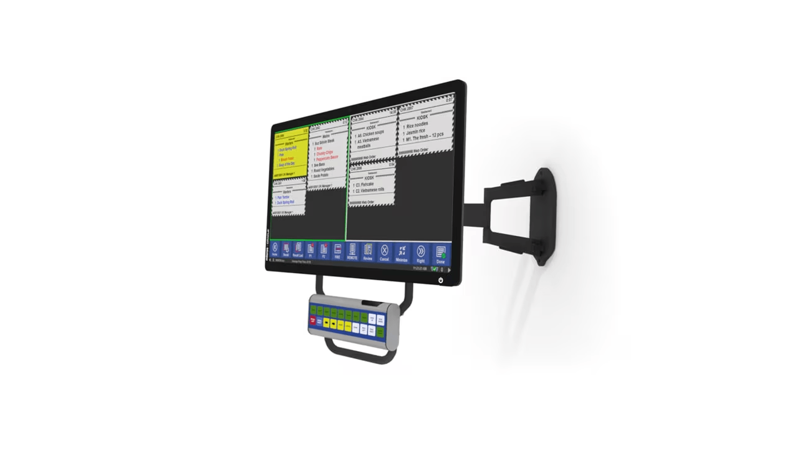 An Oracle MICROS point-of-sale terminal showing an order screen