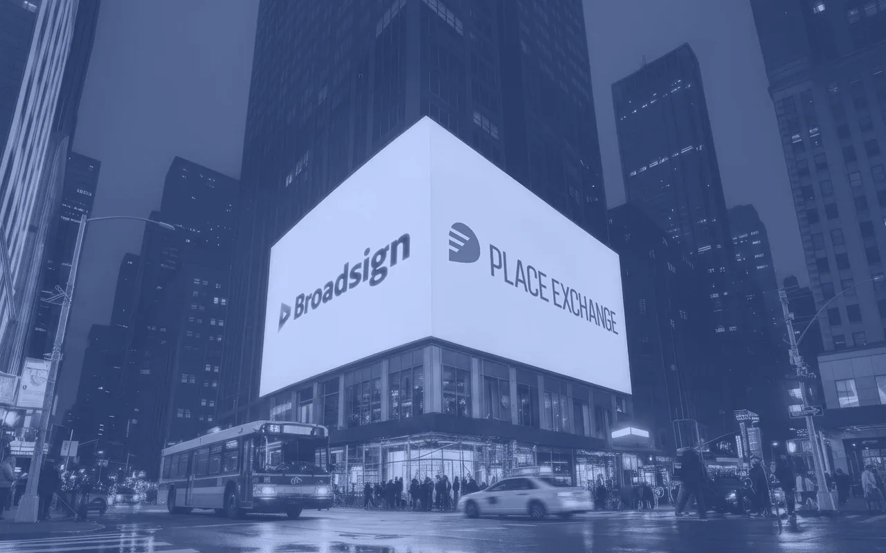 Place Exchange programmatic out-of-home demand running on digital signage