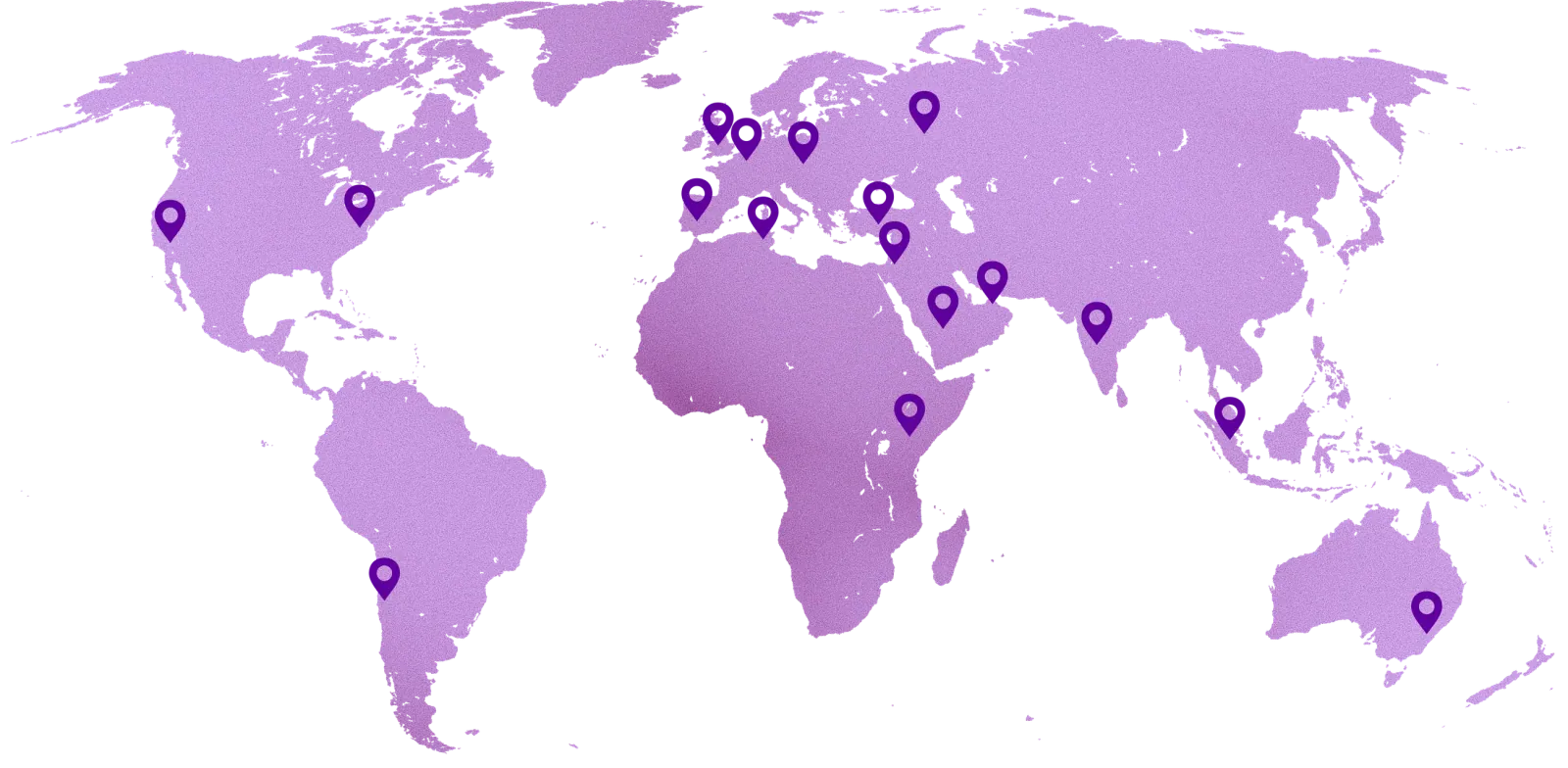 World map marking OmmaWorks reseller locations across Europe, the Middle East, Africa, Asia, South America, and Australia.